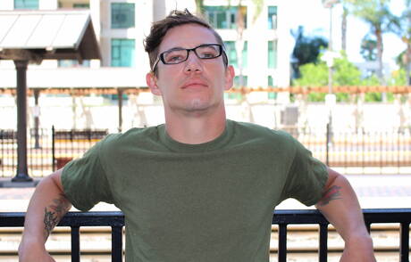 Young boy Bud jack off his cock outside