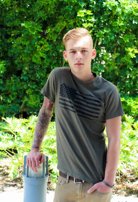 Young boy Chad Neil jerk off outside