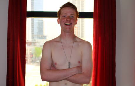 Young Edward Teach shows a beautiful body outside