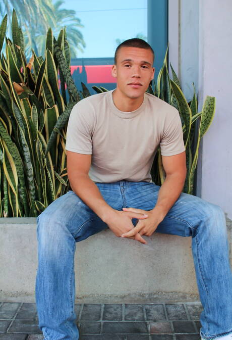 Beefcake Ken get naked and showing hot butt outdoor