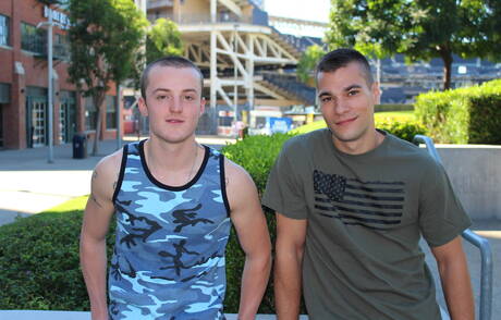 Young Dominic and american muscular Princeton Price in hard anal sex outdoor