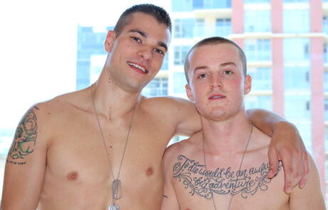 Young Dominic and american muscular Princeton Price in hard anal sex outdoor