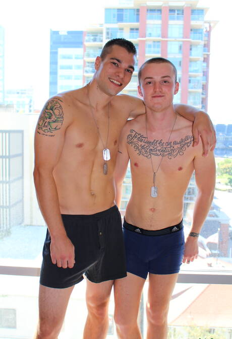 Young Dominic and american muscular Princeton Price in hard anal sex outdoor