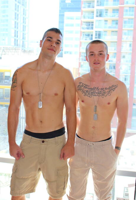 Young Dominic and american muscular Princeton Price in hard anal sex outdoor