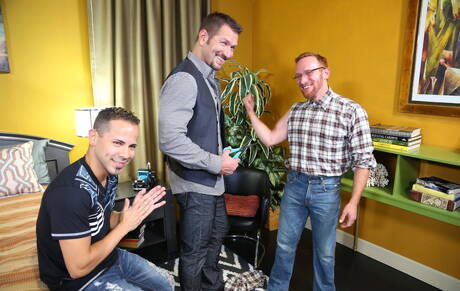 Les sexy Steven Ponce, Andrew Justice et Emanuelk Rosado dans un trio hard