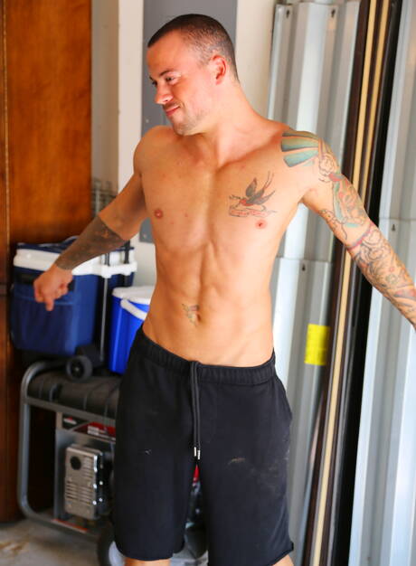 American strong bull Sean Duran and cuban husky guy Nick Cross fuck ass after sucking dick