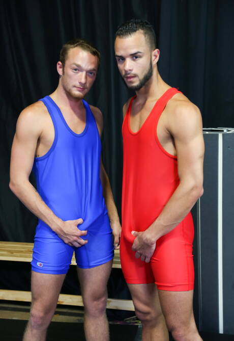 Pride Studios: Nasty boys Javier Cruz, Caleb Troy and Derek Reed in hot threesome ass fuck action