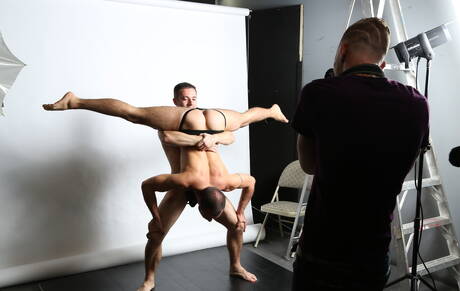 Pride Studios: Hot guys Dylan Knight, Braxton Smith and Luke Wilder in hot threesome anal sex