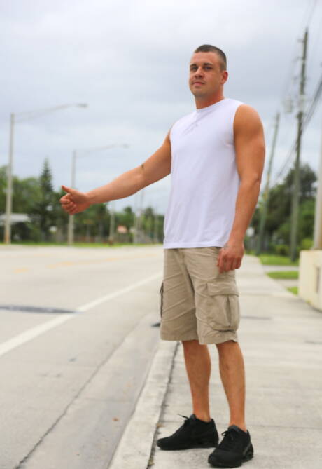 Pride Studios: American well-built Darin Silvers and mexican hairy bear Alessio Romero have anal sex outside