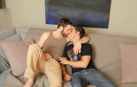 Pride Studios: Two american guys hairy stud Tommy Defendi and husky guy Bobby Hart fuck ass after sucking cock