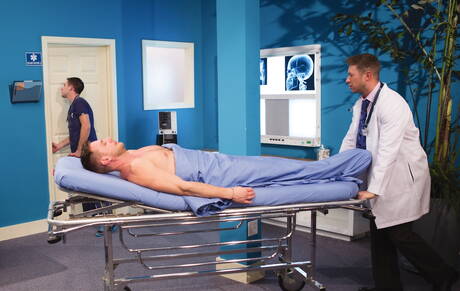 Hot boysJohnny Ryder, Dylan Knight and Hans Berlin in threesome fuck action