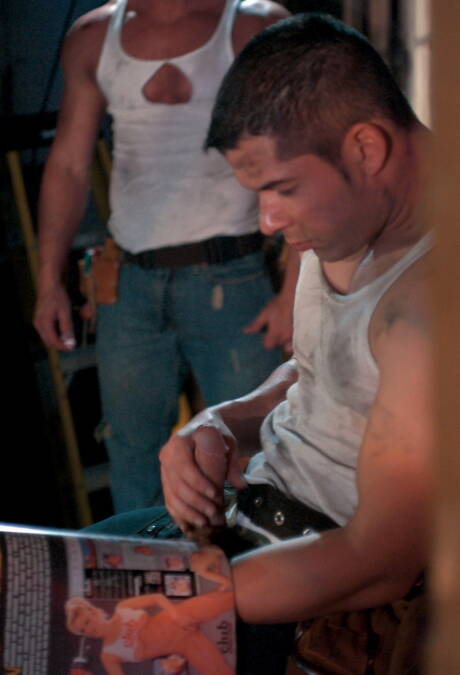 Bezczelni kumple Brad Rock, Trey Casteel i Mick Powers w gorącym trójkącie analnym