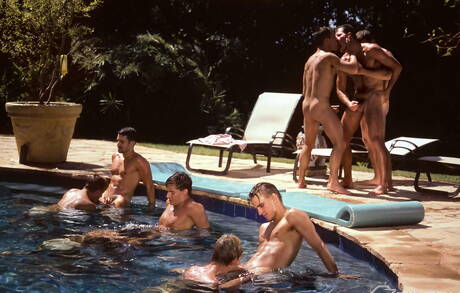 Mature orgy, James, Buck, Bryan, Aaron, Adam, pissing and ass