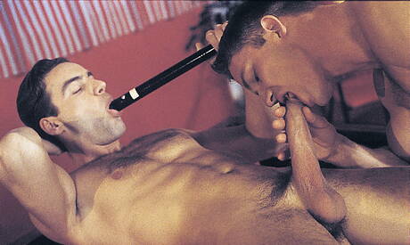 David Moretti, George Vidanov, Istavan Hogyes, Peter Krisztia, Fabio Zoltan in einer klassischen schwulen Gangbang-Orgie