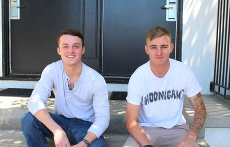 Active Duty: Strongman Dominic and american pretty boy Ryan Jordan fuck ass after sucking dick outdoor