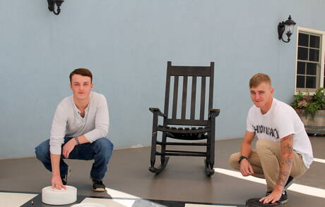 Strongman Dominic and american pretty boy Ryan Jordan fuck ass after sucking dick outdoor