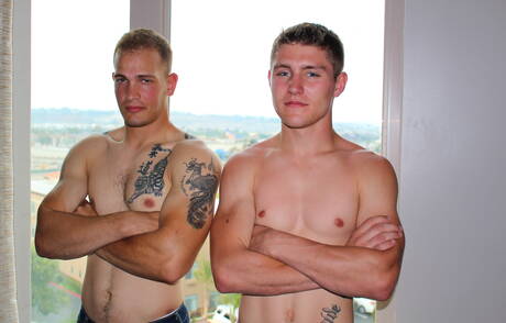 Well-built Dante and tough guy Chase have a good oral sex in the kitchen