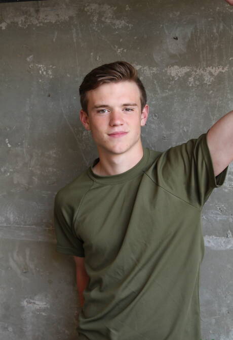 American stud Scott Finn masturbating outside