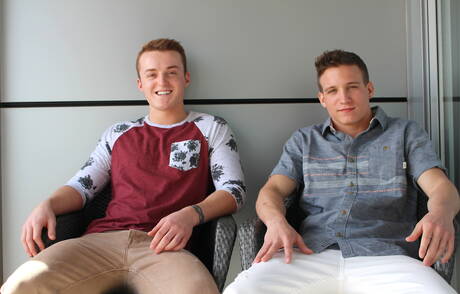 Beautiful dude Mike Hollister and attractive buddy Dominic in hot ass bang outside