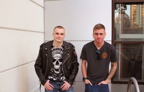 Sexy americans, young Colton Phobos and twink Ryan Jordan sucking and screwing each other outside