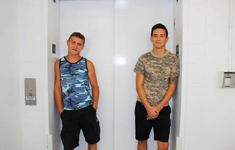 Well-built Matthew Reeves and beefcake Dante have a good sex outdoor