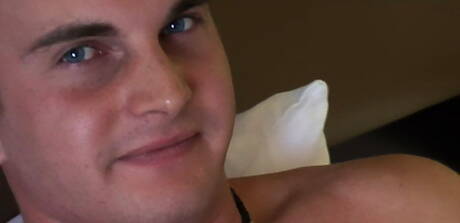 Husky guy Cade teasing his dick