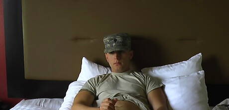Active Duty: Superstud Lance teasing his dick