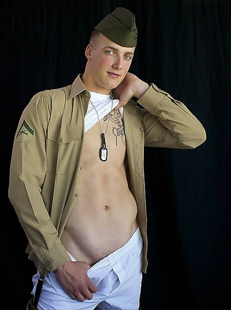 Husky guy Austin shows a sturdy body