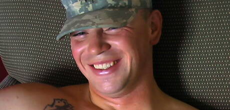 Active Duty: Strongman Ryan jack off his dick