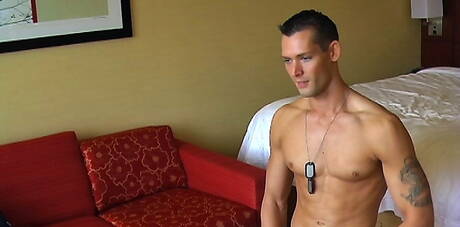 Muscular Conner teasing his cock