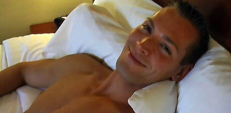 Muscular Conner teasing his cock