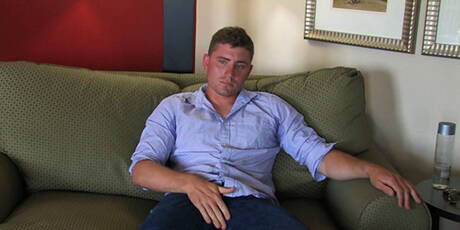 Strongman Tony masturbating