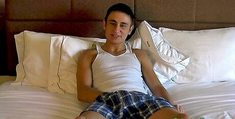 Active Duty: Young dude Bryce playing with cock