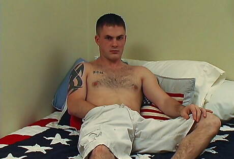 British muscular Kent North jerk off his cock in shower