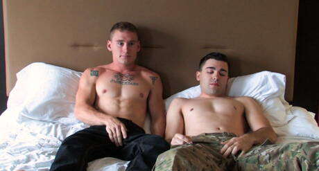 Muscular Tim and stud Adam in cock sucking scene