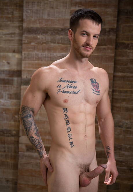 Hübscher amerikanischer Kraftprotz Quentin Gainz und attraktiver Princeton Price in heißer Homosexuellenszene