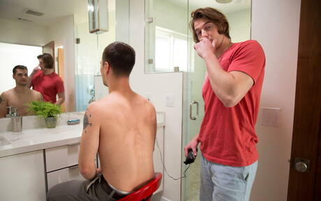 Next Door Studios: Hot twink Alex Grand and american superstud Princeton Price fuck after dick sucking