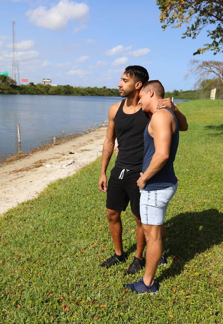 Pride Studios: American pornstars superstud Jay Alexander and tough guy Aston Springs sucking and screwing each other at the pool