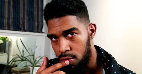 Latin strongman Xl wanking with sex toy