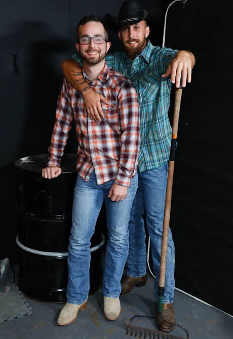 Pride Studios: American stars hairy stud Dustin Steele and otter Jay Donahue in hot homosexual action