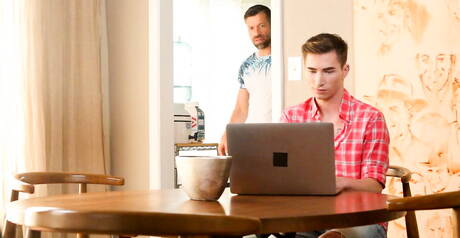 Pride Studios: American beefy Tristan Jaxx and young Skyler Hart fuck ass after sucking