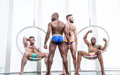 Noah Donovan, Ziggy, Aaron, Kurtis Wolfe in interracial gangbang