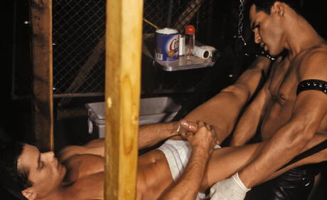 American hunk Christopher Scott and superstud Marcelo Reeves ride a cock with fisting