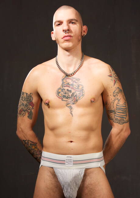 Hot Alessandro Del Toro, Ruben Litzky and Michael Rybakov in threesome fuck scene with fisting in bath