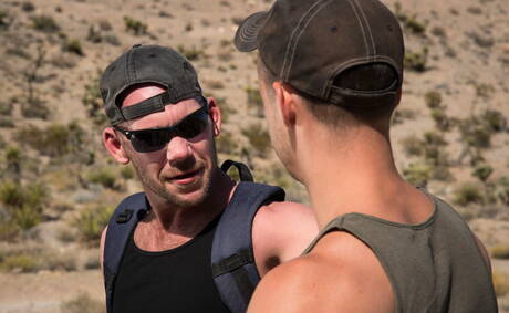 Hot american dudes beefcake Nate Grimes and hot bear Mike Tanner have a hot sex with fisting outside