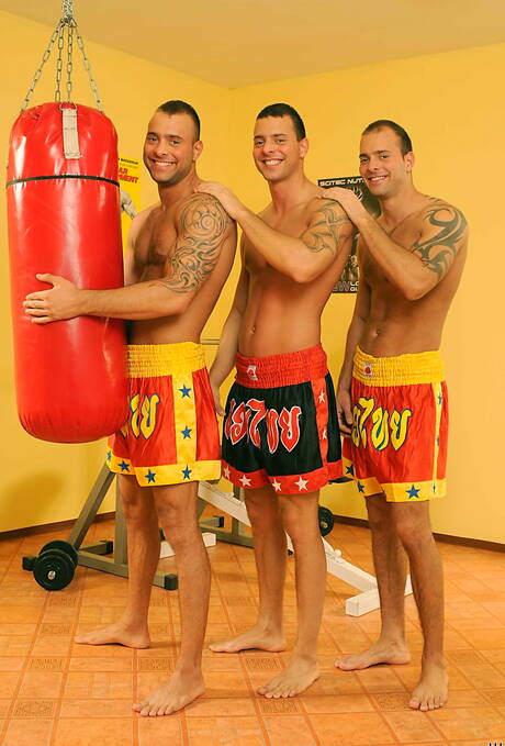 Garotos tarados Jason Visconti, Jimmy Visconti e Joey Visconti se chupando e transando