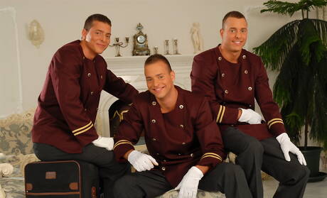 性感男孩 Jason Visconti、Jimmy Visconti 和 Joey Visconti 激情三人肛交