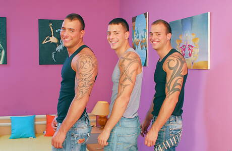 淫蕩男孩 Jason Visconti、Jimmy Visconti 和 Joey Visconti 的激烈三人性愛