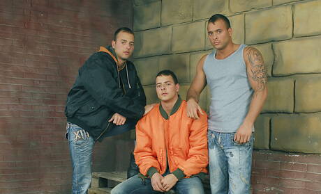 Shameless boys Jason Visconti, Jimmy Visconti and Joey Visconti have a threesome pleasure