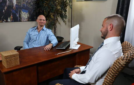 Hot american boys strongman John Magnum and hairy stud Sean Harding fuck ass after sucking